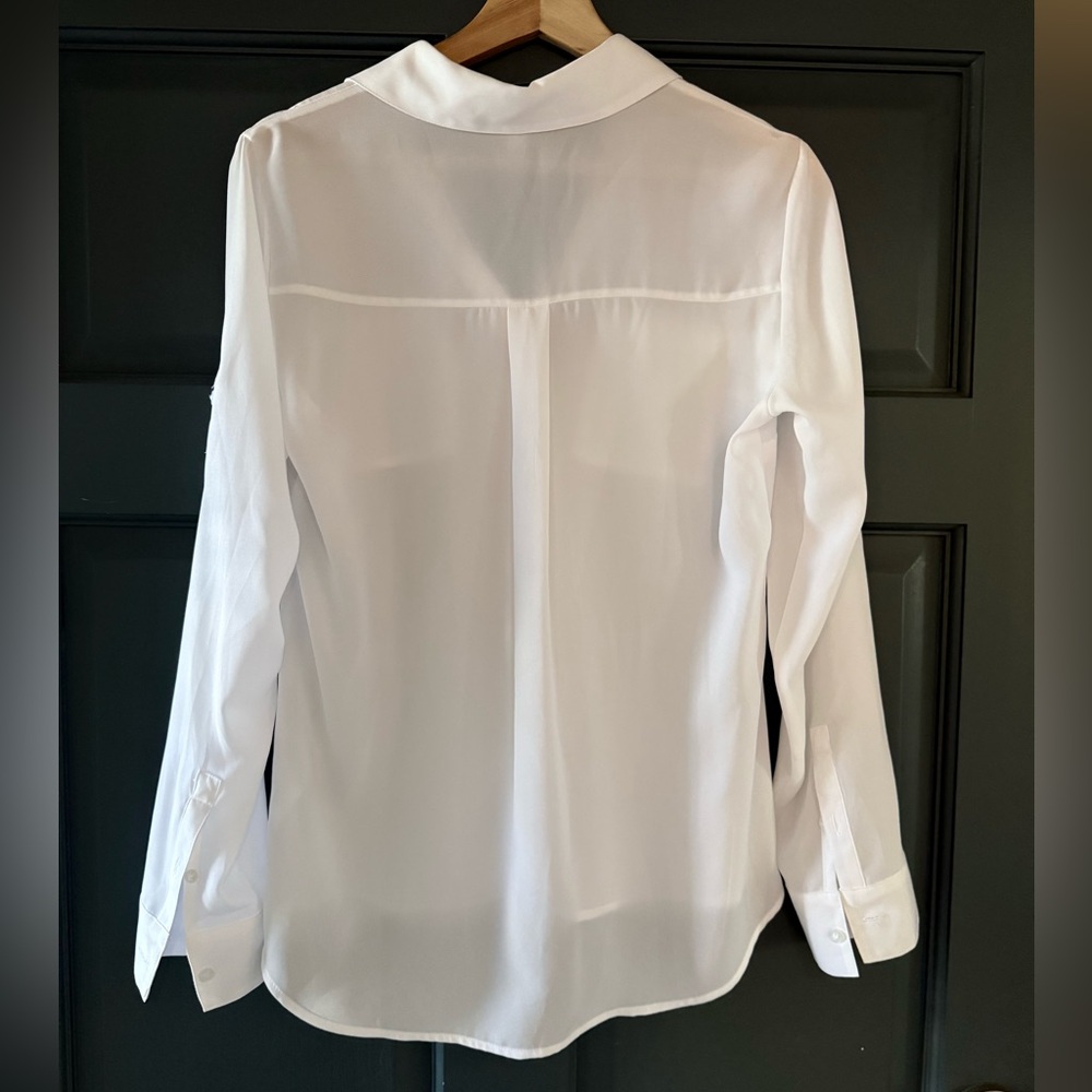 Express Women's Classic White Button-Down Blouse - Picture 2 of 4